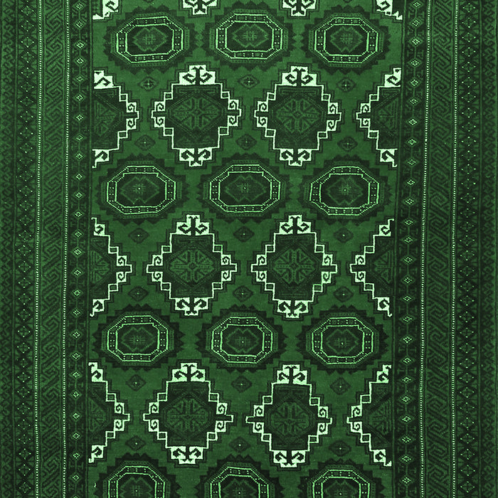 Machine Washable Persian Emerald Green Traditional Area Rugs, wshtr1532emgrn