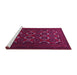 Sideview of Machine Washable Persian Pink Traditional Rug, wshtr1532pnk