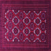 Square Machine Washable Persian Pink Traditional Rug, wshtr1532pnk