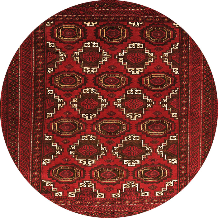 Square Persian Orange Traditional Rug, tr1532org