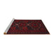 Sideview of Machine Washable Traditional Bakers Brown Rug, wshtr1533