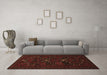 Machine Washable Persian Brown Traditional Rug in a Living Room,, wshtr1533brn