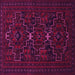Square Persian Pink Traditional Rug, tr1533pnk