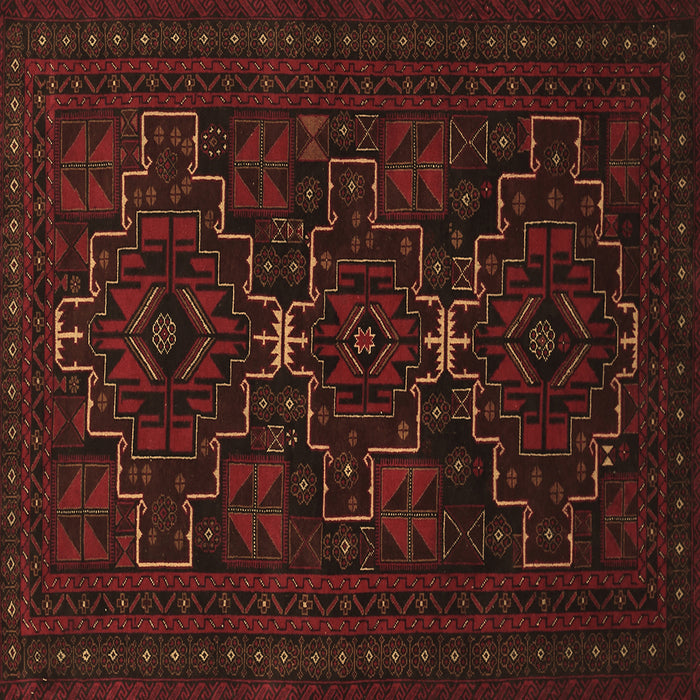 Square Persian Brown Traditional Rug, tr1533brn
