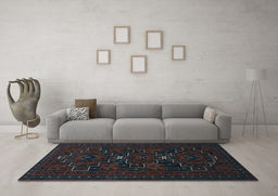Machine Washable Persian Light Blue Traditional Rug in a Living Room, wshtr1533lblu