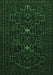 Machine Washable Persian Emerald Green Traditional Area Rugs, wshtr1533emgrn