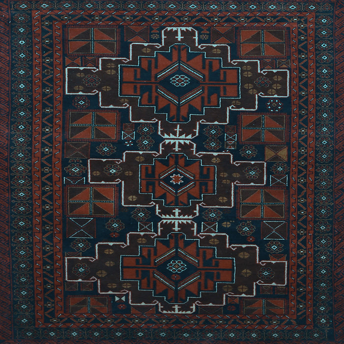 Square Machine Washable Persian Light Blue Traditional Rug, wshtr1533lblu
