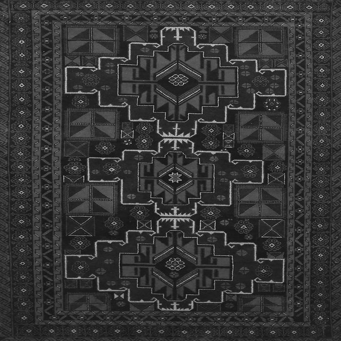 Round Machine Washable Persian Gray Traditional Rug, wshtr1533gry