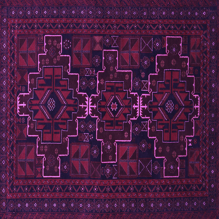 Square Machine Washable Persian Purple Traditional Area Rugs, wshtr1533pur