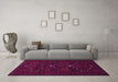 Machine Washable Persian Pink Traditional Rug in a Living Room, wshtr1533pnk