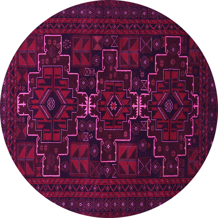 Round Persian Pink Traditional Rug, tr1533pnk