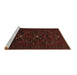 Sideview of Machine Washable Persian Brown Traditional Rug, wshtr1533brn