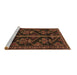 Sideview of Machine Washable Persian Brown Traditional Rug, wshtr1534brn