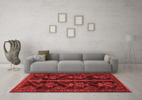 Machine Washable Persian Red Traditional Rug, wshtr1534red