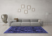 Machine Washable Persian Blue Traditional Rug in a Living Room, wshtr1534blu