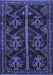 Machine Washable Persian Blue Traditional Rug, wshtr1534blu