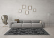 Machine Washable Persian Gray Traditional Rug in a Living Room,, wshtr1534gry