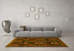 Machine Washable Persian Yellow Traditional Rug in a Living Room, wshtr1534yw