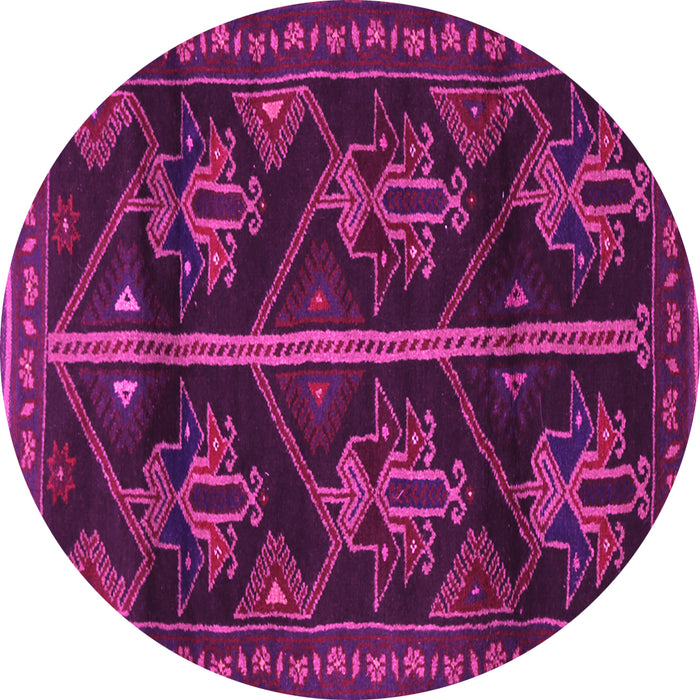 Round Persian Pink Traditional Rug, tr1534pnk