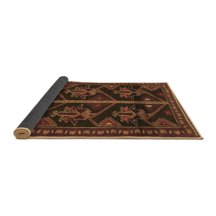 Sideview of Persian Brown Traditional Rug, tr1534brn