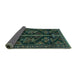 Sideview of Persian Turquoise Traditional Rug, tr1534turq