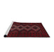 Sideview of Machine Washable Traditional Burgundy Brown Rug, wshtr1535