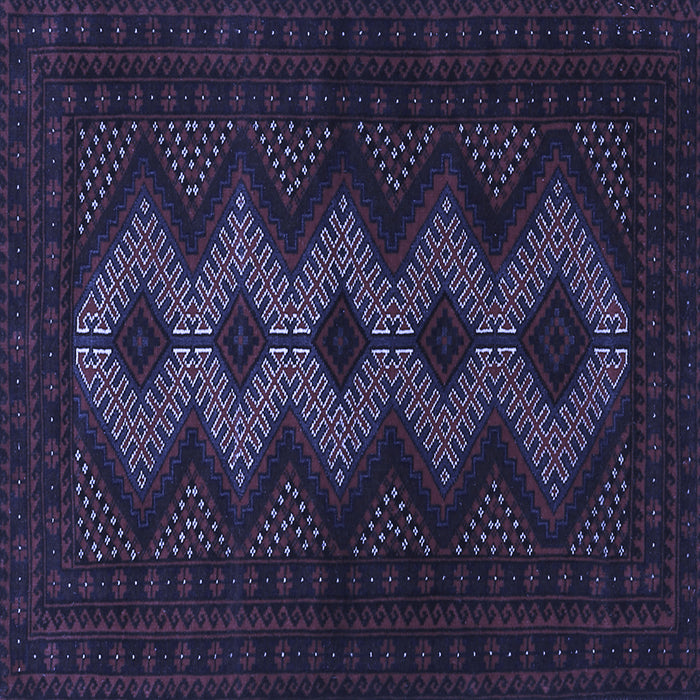 Square Machine Washable Persian Blue Traditional Rug, wshtr1535blu
