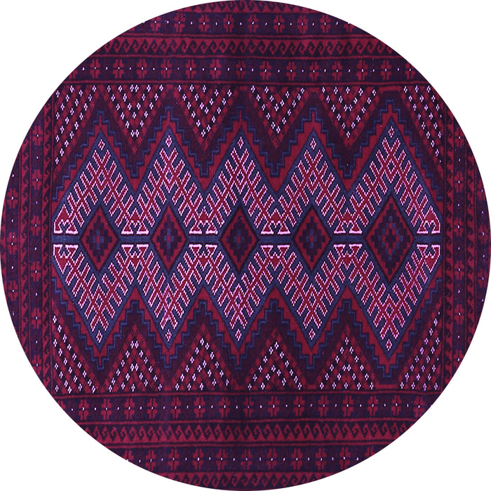 Round Machine Washable Persian Purple Traditional Area Rugs, wshtr1535pur