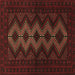 Square Persian Brown Traditional Rug, tr1535brn