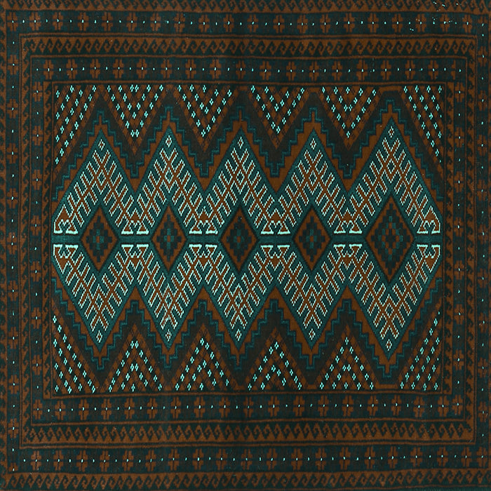 Square Machine Washable Persian Turquoise Traditional Area Rugs, wshtr1535turq