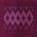 Square Machine Washable Persian Pink Traditional Rug, wshtr1535pnk