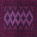 Square Machine Washable Persian Purple Traditional Area Rugs, wshtr1535pur