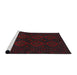 Sideview of Machine Washable Traditional Burgundy Brown Rug, wshtr1536