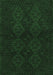 Machine Washable Persian Emerald Green Traditional Area Rugs, wshtr1536emgrn