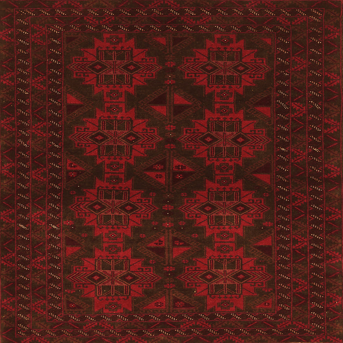 Round Machine Washable Persian Orange Traditional Area Rugs, wshtr1536org