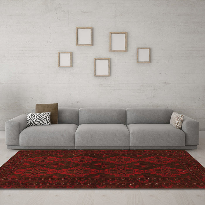 Machine Washable Persian Orange Traditional Area Rugs in a Living Room, wshtr1536org
