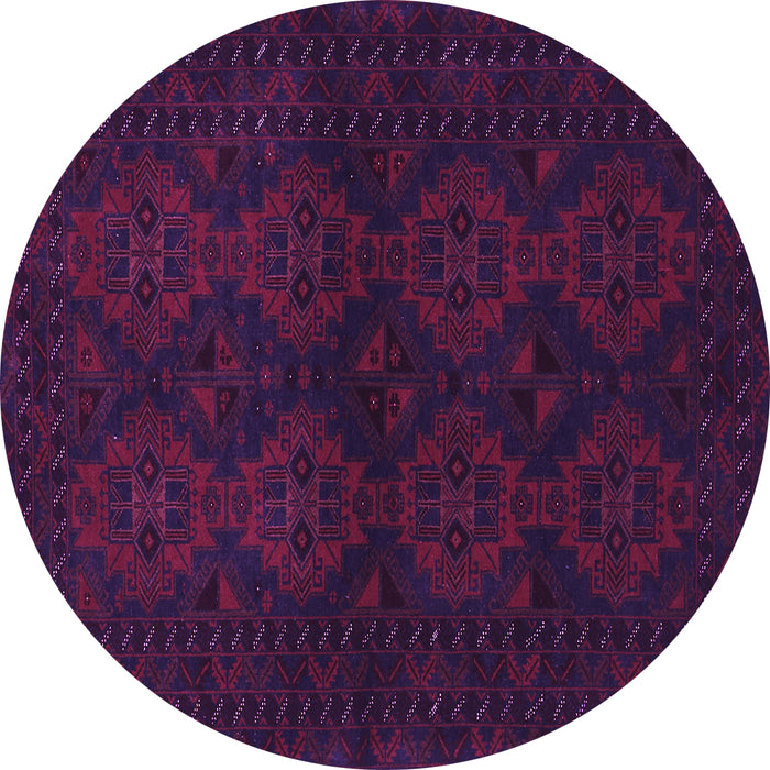Round Machine Washable Persian Purple Traditional Area Rugs, wshtr1536pur