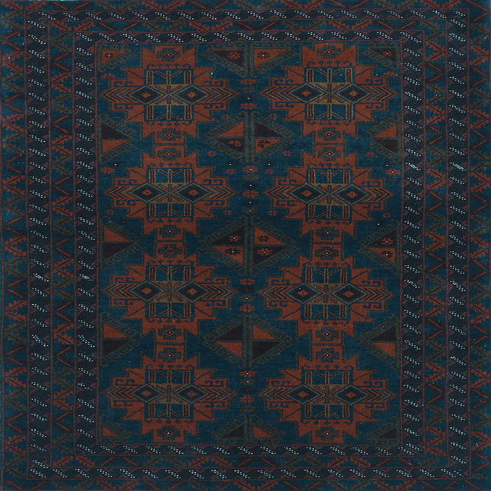 Square Persian Light Blue Traditional Rug, tr1536lblu