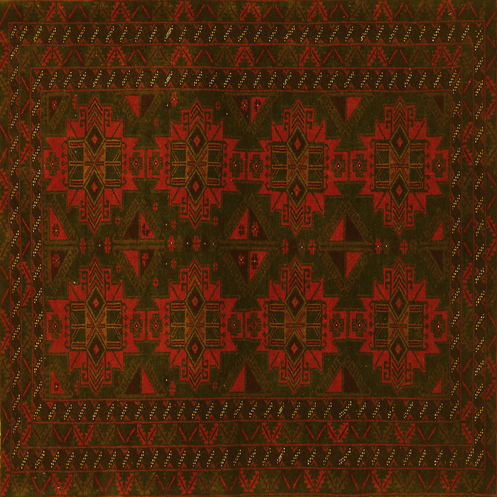 Square Persian Yellow Traditional Rug, tr1536yw