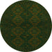 Machine Washable Persian Green Traditional Area Rugs, wshtr1536grn