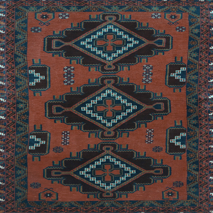 Square Persian Light Blue Traditional Rug, tr1537lblu