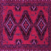 Square Persian Pink Traditional Rug, tr1537pnk