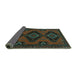 Sideview of Persian Turquoise Traditional Rug, tr1537turq