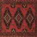 Square Persian Brown Traditional Rug, tr1537brn