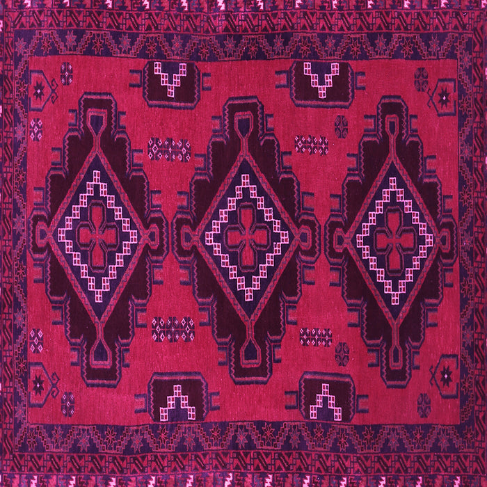 Square Machine Washable Persian Pink Traditional Rug, wshtr1537pnk