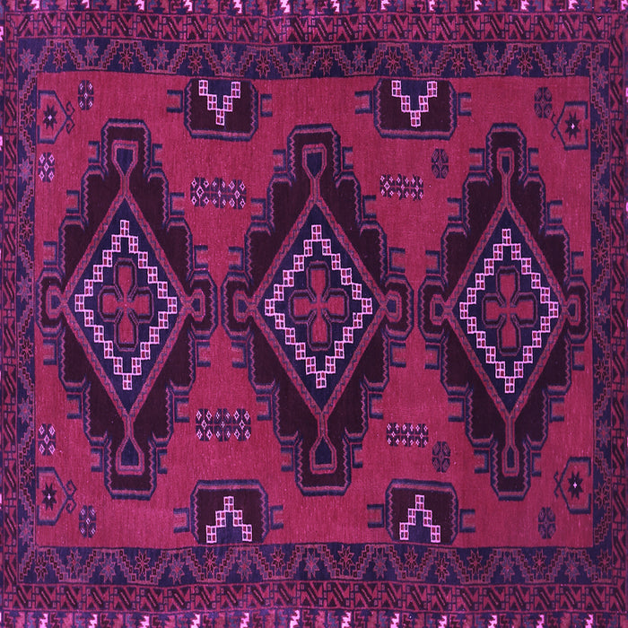 Square Persian Purple Traditional Rug, tr1537pur
