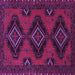 Square Machine Washable Persian Purple Traditional Area Rugs, wshtr1537pur