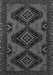 Serging Thickness of Machine Washable Persian Gray Traditional Rug, wshtr1537gry