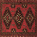 Square Machine Washable Persian Brown Traditional Rug, wshtr1537brn