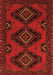 Serging Thickness of Machine Washable Persian Orange Traditional Area Rugs, wshtr1537org